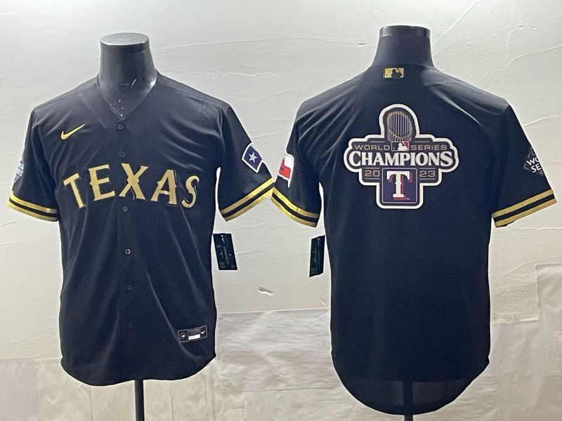 Men 2025 Texas Rangers Blank Black Game Nike MLB Jersey style 010->texas rangers->MLB Jersey